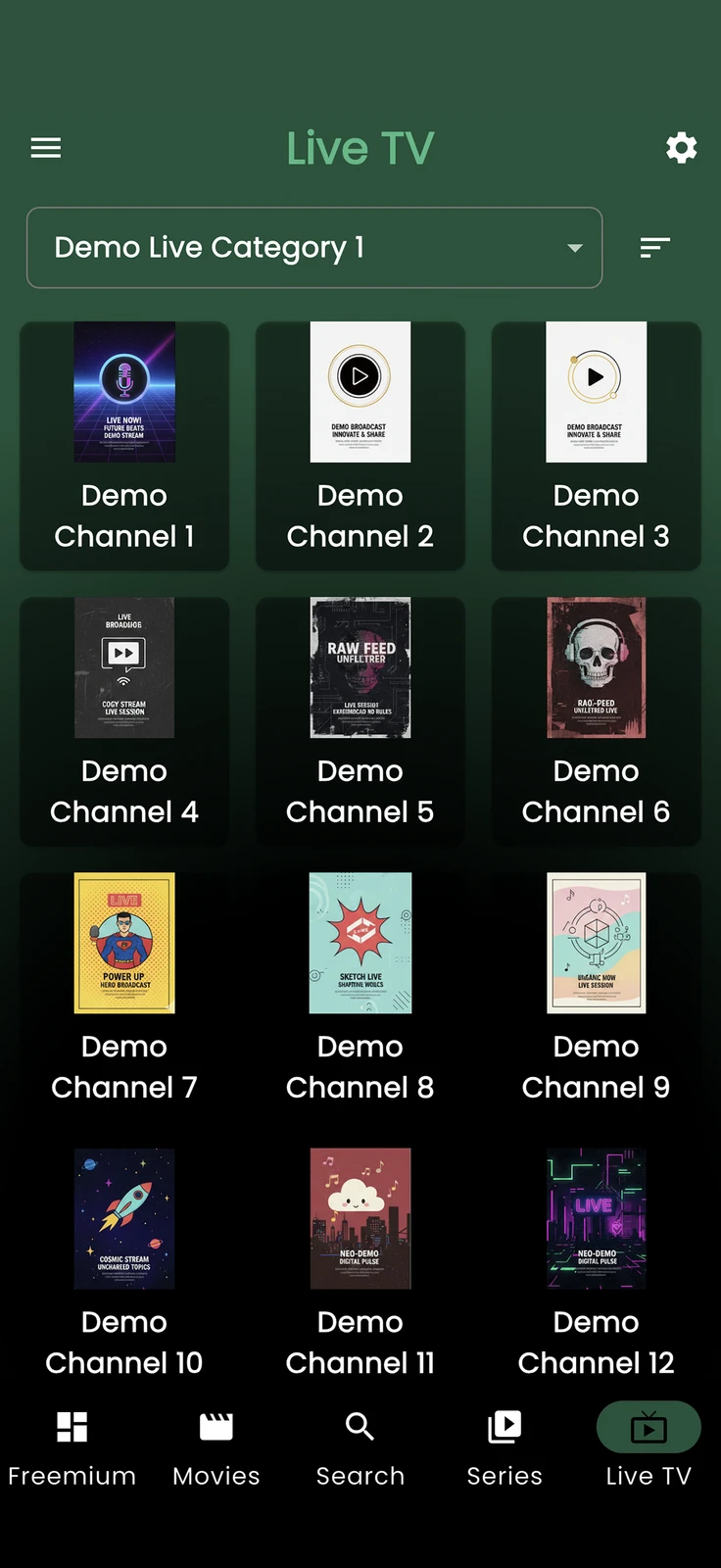 Phone Live TV Channels