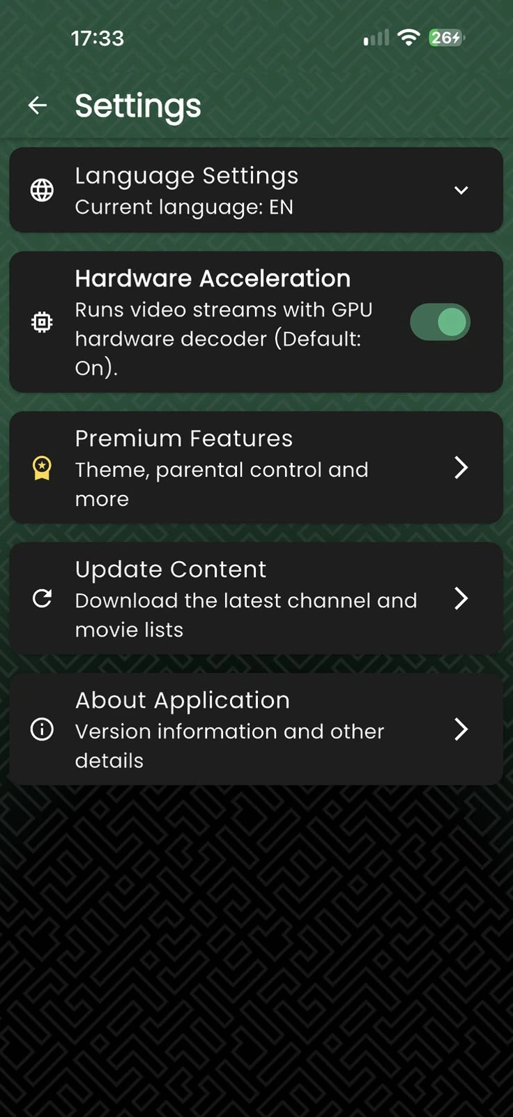 Phone GPU Settings